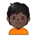 🙍🏿 Emoji Persona Frunciendo El Ceño: Tono De Piel Oscuro en Samsung One UI 2.5.