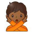 🙅🏾 Emoji Persona Haciendo El Gesto De «no»: Tono De Piel Oscuro Medio en Samsung One UI 2.5.
