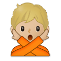 🙅🏼 Emoji Persona Haciendo El Gesto De «no»: Tono De Piel Claro Medio en Samsung One UI 2.5.