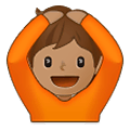 🙆🏽 Emoji Persona Haciendo El Gesto De «de Acuerdo»: Tono De Piel Medio en Samsung One UI 2.5.