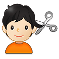 💇🏻 Emoji Persona Cortándose El Pelo: Tono De Piel Claro en Samsung One UI 2.5.