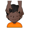💆🏿 Emoji Persona Recibiendo Masaje: Tono De Piel Oscuro en Samsung One UI 2.5.