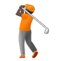 🏌🏿 Emoji Golfista: Pele Escura na Samsung One UI 2.5.