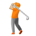 🏌🏼 Emoji Golfista: Tono De Piel Claro Medio en Samsung One UI 2.5.