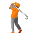 🏌🏽 Emoji Golfista: Pele Morena na Samsung One UI 2.5.