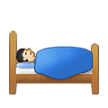 🛌🏻 Emoji im Bett liegende Person: helle Hautfarbe Samsung One UI 2.5.
