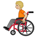 🧑🏼‍🦽 Emoji Person in manuellem Rollstuhl: mittelhelle Hautfarbe Samsung One UI 2.5.