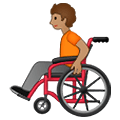 🧑🏽‍🦽 Emoji Person in manuellem Rollstuhl: mittlere Hautfarbe Samsung One UI 2.5.
