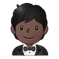 🤵🏿 Emoji Persona Con Esmoquin: Tono De Piel Oscuro en Samsung One UI 2.5.