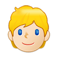 Émoji 👱🏻 Personne Blonde : Peau Claire sur Samsung One UI 2.5.
