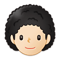 🧑🏻‍🦱 Emoji Erwachsener: helle Hautfarbe, lockiges Haar Samsung One UI 2.5.