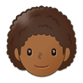 🧑🏾‍🦱 Emoji Persona: Tono De Piel Oscuro Medio, Pelo Rizado en Samsung One UI 2.5.