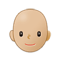 Emoji 🧑🏼‍🦲 Persona: Carnagione Abbastanza Chiara E Calvo su Samsung One UI 2.5.