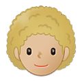 🧑🏼‍🦱 Emoji Persona: Tono De Piel Claro Medio, Pelo Rizado en Samsung One UI 2.5.