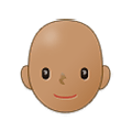 🧑🏽‍🦲 Emoji Persona: Tono De Piel Medio, Sin Pelo en Samsung One UI 2.5.