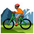 🚵🏿 Emoji Mountainbiker(in): dunkle Hautfarbe Samsung One UI 2.5.