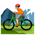 Emoji 🚵🏼 Ciclista Di Mountain Bike: Carnagione Abbastanza Chiara su Samsung One UI 2.5.