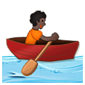 🚣🏿 Emoji Person im Ruderboot: dunkle Hautfarbe Samsung One UI 2.5.