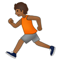 🏃🏾 Emoji Persona Corriendo: Tono De Piel Oscuro Medio en Samsung One UI 2.5.