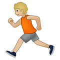 🏃🏼 Emoji Persona Corriendo: Tono De Piel Claro Medio en Samsung One UI 2.5.