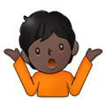 Emoji 🤷🏿 Persona Che Scrolla Le Spalle: Carnagione Scura su Samsung One UI 2.5.