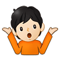 Emoji 🤷🏻 Persona Che Scrolla Le Spalle: Carnagione Chiara su Samsung One UI 2.5.