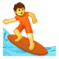 Emoji 🏄 Persona Che Fa Surf su Samsung One UI 2.5.
