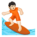 🏄🏻 Emoji Persona Haciendo Surf: Tono De Piel Claro en Samsung One UI 2.5.