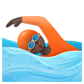 🏊🏿 Emoji Pessoa Nadando: Pele Escura na Samsung One UI 2.5.