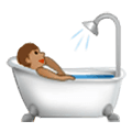 Emoji 🛀🏽 Persona Che Fa Il Bagno: Carnagione Olivastra su Samsung One UI 2.5.