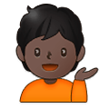 💁🏿 Emoji Infoschalter-Mitarbeiter(in): dunkle Hautfarbe Samsung One UI 2.5.