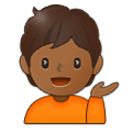 💁🏾 Emoji Persona De Mostrador De Información: Tono De Piel Oscuro Medio en Samsung One UI 2.5.