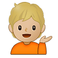 💁🏼 Emoji Persona De Mostrador De Información: Tono De Piel Claro Medio en Samsung One UI 2.5.