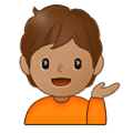 Emoji 💁🏽 Persona Al Punto Informazioni: Carnagione Olivastra su Samsung One UI 2.5.