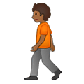 🚶🏾 Emoji Persona Caminando: Tono De Piel Oscuro Medio en Samsung One UI 2.5.