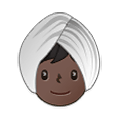 Emoji 👳🏿 Persona Con Turbante: Carnagione Scura su Samsung One UI 2.5.