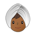 👳🏾 Emoji Pessoa Com Turbante: Pele Morena Escura na Samsung One UI 2.5.