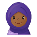 🧕🏾 Emoji Mujer Con Hiyab: Tono De Piel Oscuro Medio en Samsung One UI 2.5.