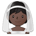 Emoji 👰🏿 Persona Con Velo: Carnagione Scura su Samsung One UI 2.5.