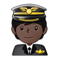 Emoji 🧑🏿‍✈️ Pilota: Carnagione Scura su Samsung One UI 2.5.