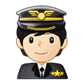 Émoji 🧑🏻‍✈️ Pilote : Peau Claire sur Samsung One UI 2.5.