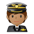 🧑🏽‍✈️ Emoji Pilot(in): mittlere Hautfarbe Samsung One UI 2.5.