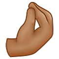 🤌🏽 Emoji zusammengedrückte Finger: mittlere Hautfarbe Samsung One UI 2.5.