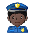 👮🏿 Emoji Agente De Policía: Tono De Piel Oscuro en Samsung One UI 2.5.