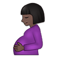 🤰🏿 Emoji Mujer Embarazada: Tono De Piel Oscuro en Samsung One UI 2.5.