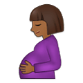 🤰🏾 Emoji Mujer Embarazada: Tono De Piel Oscuro Medio en Samsung One UI 2.5.