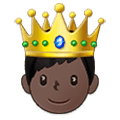 🤴🏿 Emoji Príncipe: Tono De Piel Oscuro en Samsung One UI 2.5.