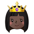 👸🏿 Emoji Princesa: Tono De Piel Oscuro en Samsung One UI 2.5.