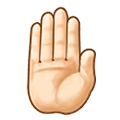 Emoji 🤚🏻 Dorso Mano Alzata: Carnagione Chiara su Samsung One UI 2.5.