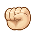 ✊🏻 Emoji erhobene Faust: helle Hautfarbe Samsung One UI 2.5.